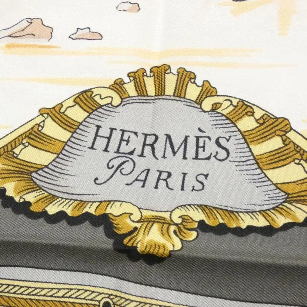 Hermes LES PLAISIRS DU FROID Silk Scarf